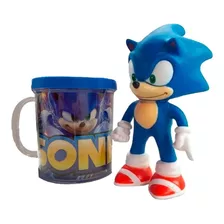 Boneco Sonic 16cm Sega Coleção + Caneca Personalizada 350ml 