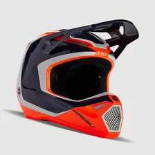 Casco Moto Niño V1 Nitro Naranjo/negro Fox