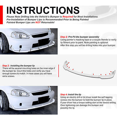 [3pcs] For 13-16 Scion Frs Carbon Fiber Look Front Bumpe Ddq Foto 7