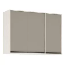 Armário Aéreo De Cozinha 120cm 3portas Linea Glamour Luciane