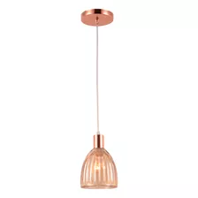 Luminária De Teto Pendente Mooca Cobre Rose Gold Moderno E27