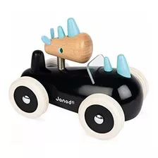 Juguete De Empuje De Coche De Madera De Cerezo Sólido Janod 