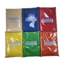 Areia Colorida Escolar Infantil 6 Sacos 100g