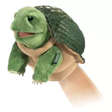 Folkmanis Marioneta De Mano Little Turtle Verde