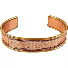 Pulsera De Cobre Curativo Con Imánes Om Namah Shivay