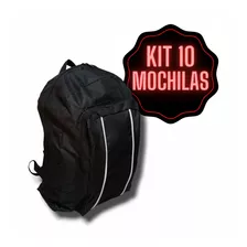 Mochila Masculina Feminina Preta Atacado Revenda 10unidades