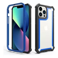 Funda Case Para iPhone 14 Plus Bumper Antishock Azul