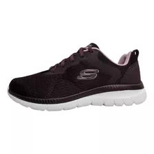 Tênis Skechers Bountiful Quick Feminino Caminhada 12607 Roxo