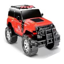Camioneta Jeep Bombero Todo Terreno Fender Roma 32cm 1018 Color Rojo Personaje 4x4