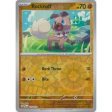 Tarjeta Pokemon Rockruff 116/193 Crh Holo Ingles Paldea Ev