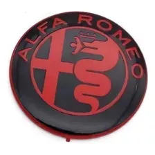 1 Emblema Adesivo Alfa Romeo 74mm Aluminio Capô Portamala