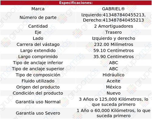 2 Amortiguadores Hidrulicos Tra Volkswagen Combi 72-01 Foto 2