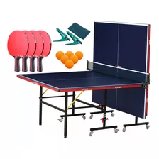 Mesa De Ping Pong Con Malla Plegable 