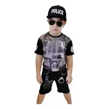Fantasia Infantil Menino Personagem Policial + Boné