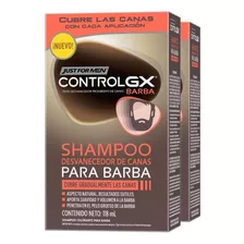Just For Men Shampoo Desvanecedor Control Gx Barba 2-pack
