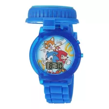 Sonic El Erizo Infantil S De Cuarzo Reloj Casual Color Azul