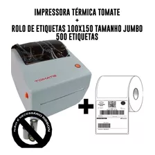 Kit Impressora Térmica + Rolo 100x150 Jumbo C/ 500 Etiquetas