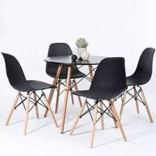 Juegos De Comedor Nórdico Moderno Completos Mesas+4 Sillas.