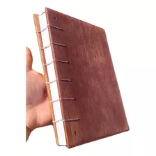 Libreta Artesanal Madera Cocido Copta