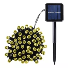 Kit Pisca Pisca Solar Guirlanda Natal De Led 100 Lampadas