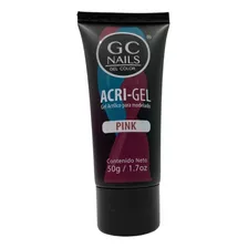 Acri-gel Para Modelado Uñas Rosa, Blanco Y Cristal. Gc Nails Color Pink