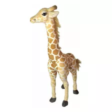 Girafa De Pelúcia Grande Em Pé Realista 47cms