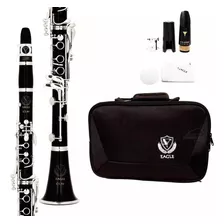 Clarinete Eagle Cl04n Niquelada Sib 17 Chaves C/estojo