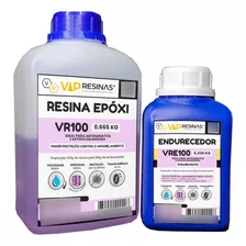 Resina Epoxi Uv Vr100 1,0 Kg (baixa Espessura) / Vip Resinas