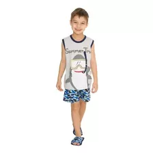 Pijama Infantil Adolescente Adulto Verao Algodao Masculino