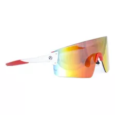 Oculos Ciclismo Bike Absolute Prime Ex Branco Espelhado Mtb Cor Da Lente Vermelho