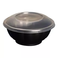 Embalagem Bowl Preto Para Poke - 150 Unidades