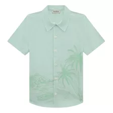 Camisa Infantil Masculina Tecido Verano Flamê 65975 Lucboo