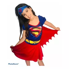 Fantasia Da Super Girl Vestido Infantil 