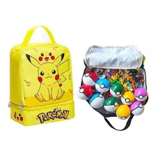 Pokémon Bolsa Pikachu + 144 Figuras+ 10 Piezas Pokebola