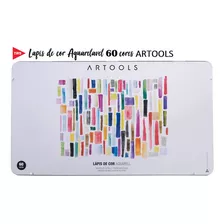 Lápis De Cor Aquarelavel Artools Lata C/60 Cores Tris