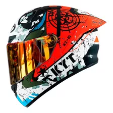 Capacete Kyt Tricomposto Nz Race Blazing + Viseira Vermelha