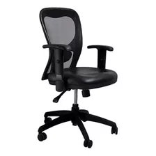 Silla De Escritorio Portantino Citiz Ergonómica Negra Con Tapizado De Mesh