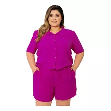 Conjunto Duna Camisa E Shorts Plus Size