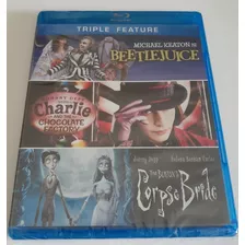 Triple Feature Blu-ray Tim Burton Nuevo Original
