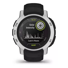 Reloj Smartwatch Garmin Instinct 2 Solar Edición Surf Color De La Caja Negro Color De La Malla Negro Color Del Bisel Blanco