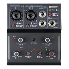 Mesa Som Mixer Gomix 2 Canais Bluetooth Usb Phantom Lexsen Dc 5v