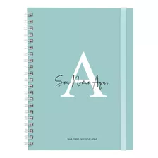 Caderno Personalizado Universitário + Letra Mod Tiffany 100f