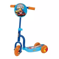 Monopatín De Pie Unibike Scooter 3 Ruedas Hot Wheels Celeste Y Azul