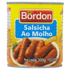 Salsicha Ao Molho Bordon Lata 300g