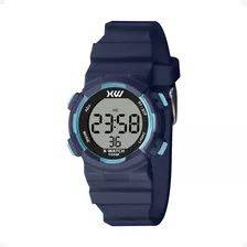 Relógio Infantil Digital X-watch Silicone Esportivo Cores Cor Da Correia Azul