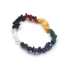 Pulsera Piedras Naturales 7 Chakras Chips Piedra Picada