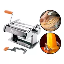 Maquina Fazer Macarrão Manual 3 Tipos De Massa Inox Mama Mia