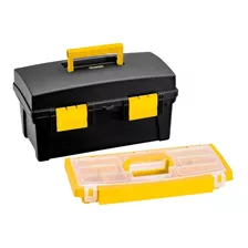 Caja Herramientas 16 Bandeja Organizadora Color Negro