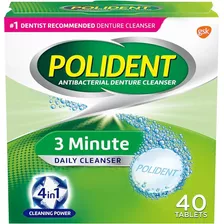 Polident Limpiador Para Dentadura Original 40 Tabletas