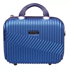 Necessaire Mala De Mão Média Rígida Cor Azul-marinho